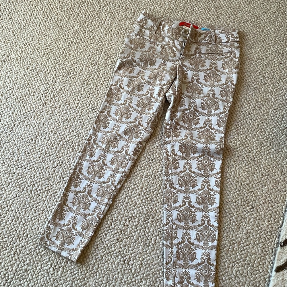 Anthropologie Cartonnier cream ankle Charlie pants